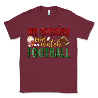 Burgundy on sunday we watch football Classic Tee - BundleAndBundleShop