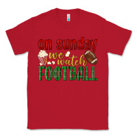 Red on sunday we watch football Classic Tee - BundleAndBundleShop
