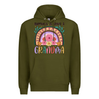 Army Green happiness is being a grandma Premium Hoodie - JahusDesignShop