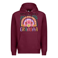 Burgundy happiness is being a grandma Premium Hoodie - JahusDesignShop