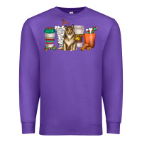 Purple collie dog coffee cups Premium Sweatshirt - texasbilliewilder
