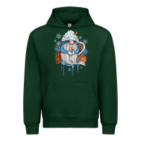 Foreset Green winter gnome coffee Urban Hoodie - JahusDesignShop