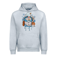 Heather Grey winter gnome coffee Urban Hoodie - JahusDesignShop