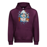 Mauve Wine winter gnome coffee Urban Hoodie - JahusDesignShop