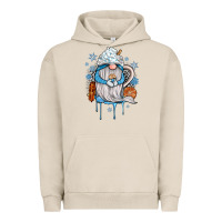 Pigment French Oak winter gnome coffee Urban Hoodie - JahusDesignShop