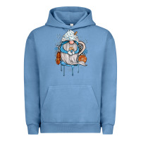 Pigment Pebble Blue winter gnome coffee Urban Hoodie - JahusDesignShop
