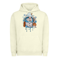 Pigment Pistachio winter gnome coffee Urban Hoodie - JahusDesignShop