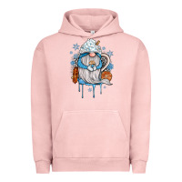 Pigment Salmon winter gnome coffee Urban Hoodie - JahusDesignShop