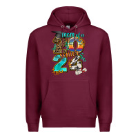 Burgundy 2024 graduate leopard Premium Hoodie - AdoDesignShop