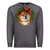 Charcoal Heather Shiba Inu Christmas Premium Sweatshirt - RanaPortraitStore