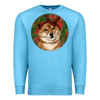 Ocean Blue Shiba Inu Christmas Premium Sweatshirt - RanaPortraitStore