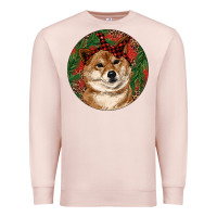 Pale Pink Shiba Inu Christmas Premium Sweatshirt - RanaPortraitStore