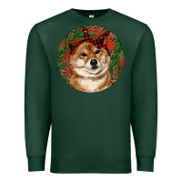 Sports Green Shiba Inu Christmas Premium Sweatshirt - RanaPortraitStore