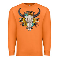 Carrot cow aztec western bull skull Premium Sweatshirt - texasbilliewilder