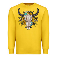 Lemon cow aztec western bull skull Premium Sweatshirt - texasbilliewilder
