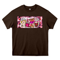 Chocolate Brown Valentine Coffee Heavy Core Tee - CowhideDigitalArt