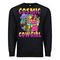 Black cosmic cowgirl Premium Sweatshirt - texasbilliewilder