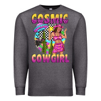Charcoal Heather cosmic cowgirl Premium Sweatshirt - texasbilliewilder