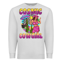 Dove Grey cosmic cowgirl Premium Sweatshirt - texasbilliewilder