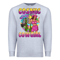 Heather Grey cosmic cowgirl Premium Sweatshirt - texasbilliewilder