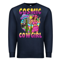 Navy cosmic cowgirl Premium Sweatshirt - texasbilliewilder