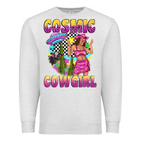 Oatmeal Heather cosmic cowgirl Premium Sweatshirt - texasbilliewilder