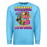 Ocean Blue cosmic cowgirl Premium Sweatshirt - texasbilliewilder