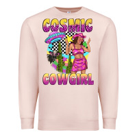 Pale Pink cosmic cowgirl Premium Sweatshirt - texasbilliewilder