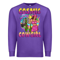 Purple cosmic cowgirl Premium Sweatshirt - texasbilliewilder
