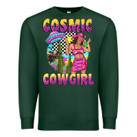 Sports Green cosmic cowgirl Premium Sweatshirt - texasbilliewilder