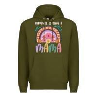 Army Green happiness is being a mama Premium Hoodie - JahusDesignShop