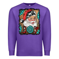 Purple Santa Claus Joy Premium Sweatshirt - RanaPortraitStore