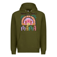 Army Green happiness is being a mama Premium Hoodie - JahusDesignShop