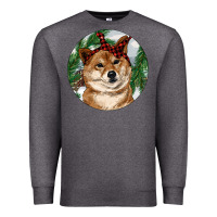 Charcoal Heather Shiba Inu Christmas Premium Sweatshirt - RanaPortraitStore