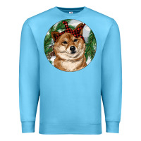 Ocean Blue Shiba Inu Christmas Premium Sweatshirt - RanaPortraitStore
