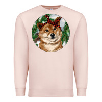 Pale Pink Shiba Inu Christmas Premium Sweatshirt - RanaPortraitStore