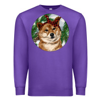 Purple Shiba Inu Christmas Premium Sweatshirt - RanaPortraitStore