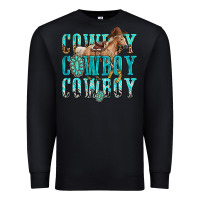 Black cowboy cowboy cowboy Premium Sweatshirt - texasbilliewilder