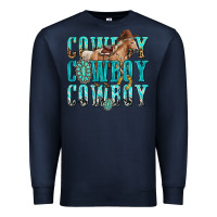 Navy cowboy cowboy cowboy Premium Sweatshirt - texasbilliewilder