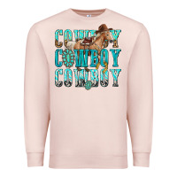 Pale Pink cowboy cowboy cowboy Premium Sweatshirt - texasbilliewilder