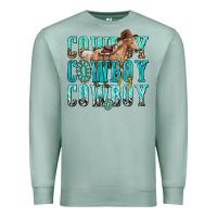 Seafoam cowboy cowboy cowboy Premium Sweatshirt - texasbilliewilder