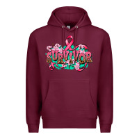 Burgundy survivor Premium Hoodie - AdoDesignShop