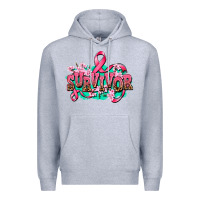 Heather Grey survivor Premium Hoodie - AdoDesignShop
