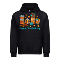 Black happy thanksgiving coffee Urban Hoodie - JahusDesignShop
