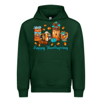 Forest Green happy thanksgiving coffee Urban Hoodie - JahusDesignShop