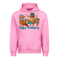 Fuchsia Pink happy thanksgiving coffee Urban Hoodie - JahusDesignShop