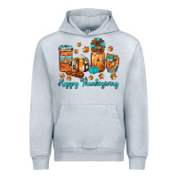 Heather Grey happy thanksgiving coffee Urban Hoodie - JahusDesignShop