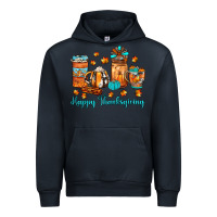 Navy happy thanksgiving coffee Urban Hoodie - JahusDesignShop