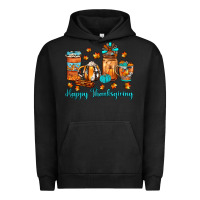 Pigment Black happy thanksgiving coffee Urban Hoodie - JahusDesignShop