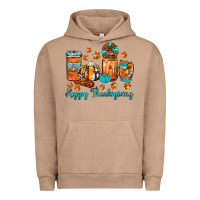 Pigment Burro happy thanksgiving coffee Urban Hoodie - JahusDesignShop